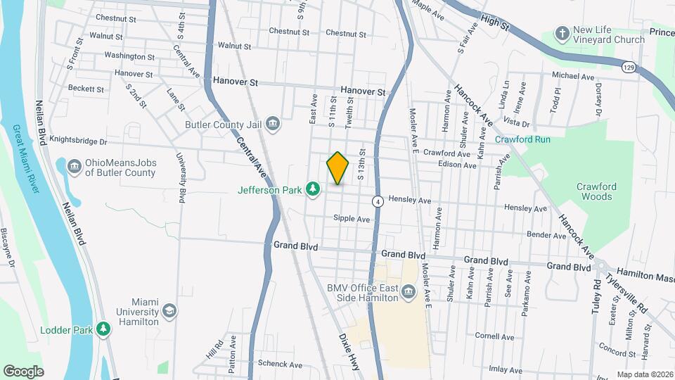 1128 Hensley Ave Mapa y Detalles de la Ubicación