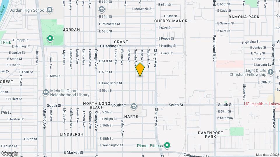 5941 Rose Ave Map and Location Details