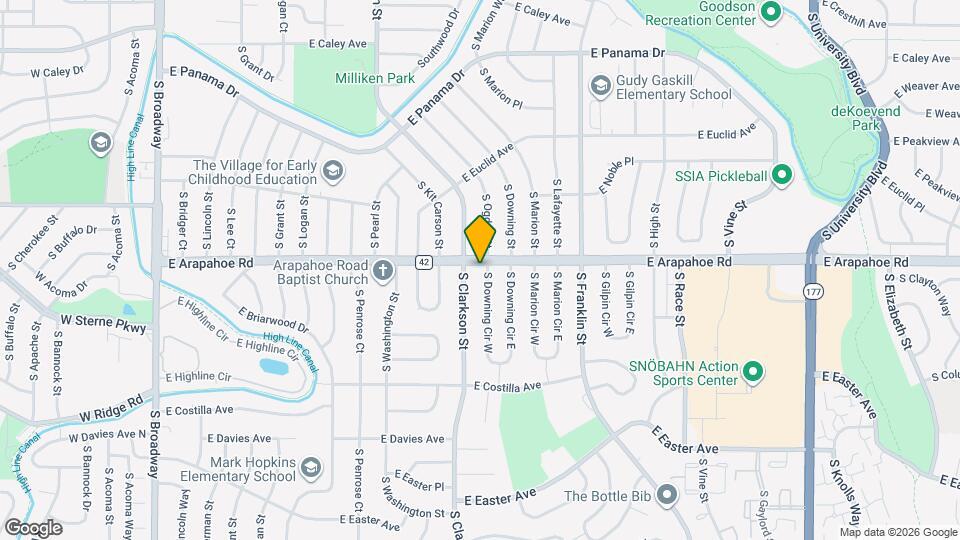 6701 S Downing Circle West, Unit Lower Unit Map and Location Details