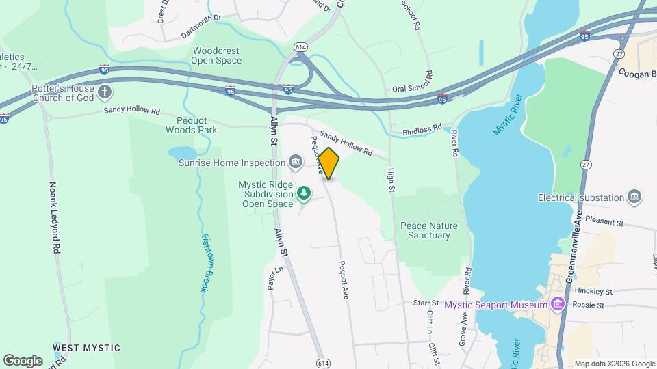 414 Pequot Ave Map and Location Details