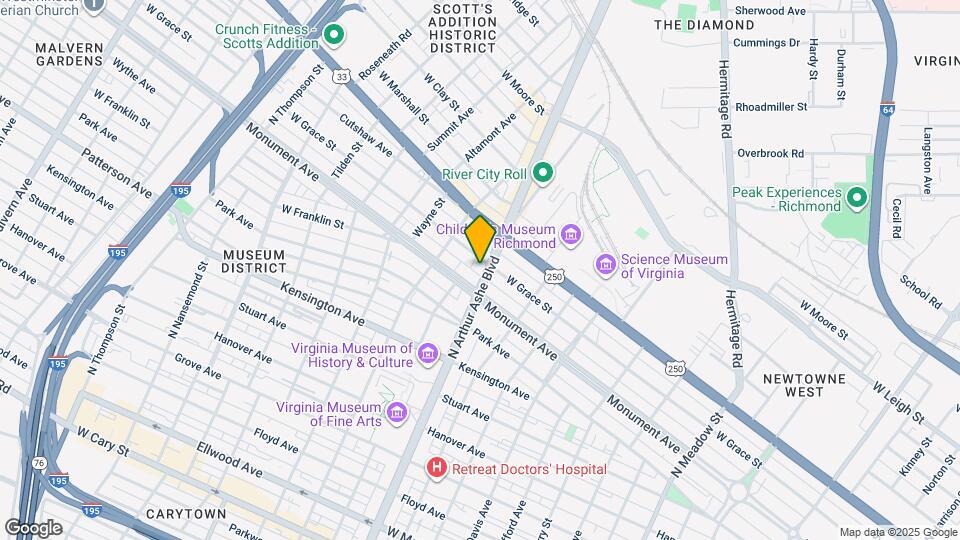 712 N Arthur Ashe Blvd Map and Location Details