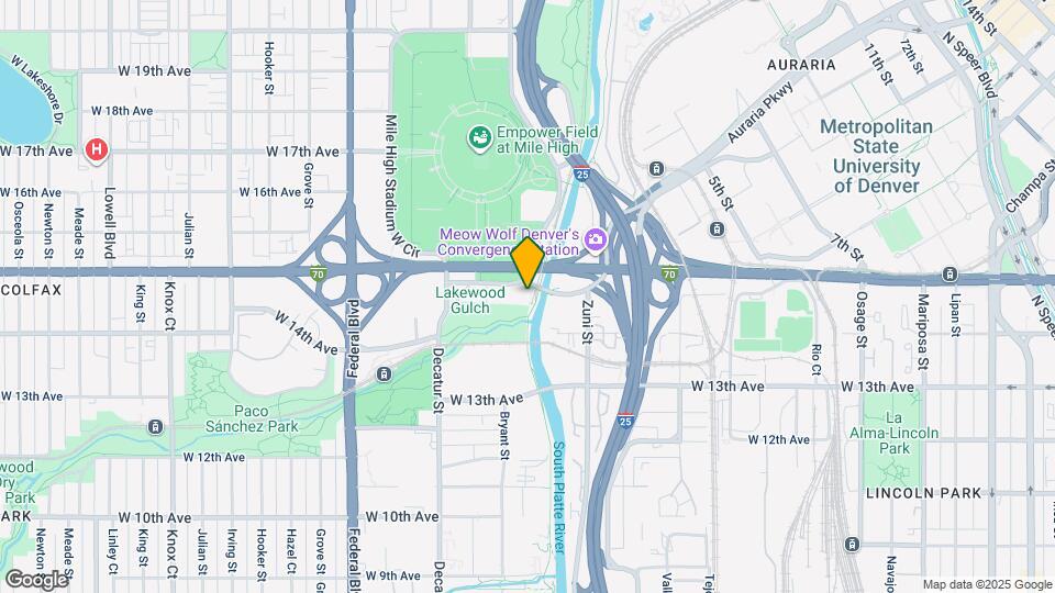 2506 W Colfax Ave Map and Location Details