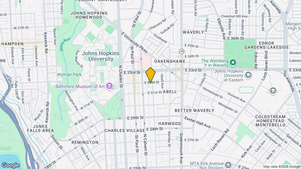 3130 Guilford Ave, Unit T Map and Location Details