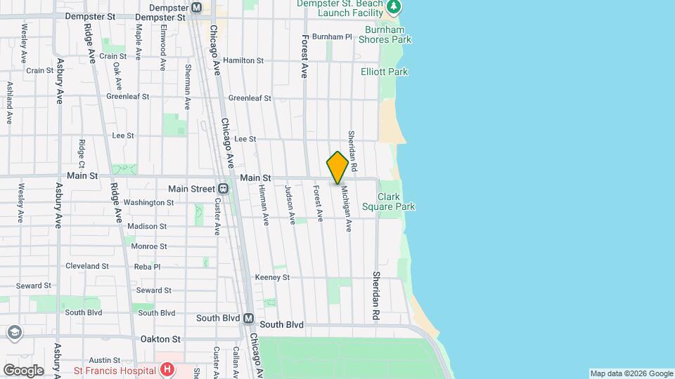 838 Michigan Ave Map and Location Details