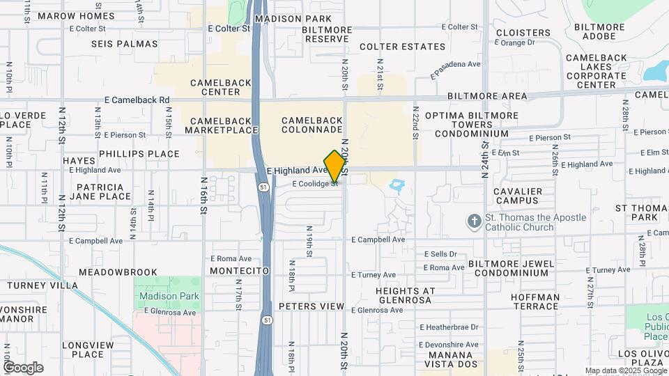 1935 E Coolidge St Mapa y Detalles de la Ubicación