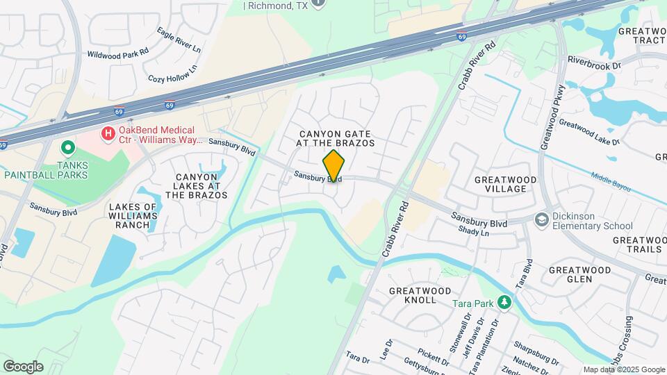 1219 Oak Canyon Ln Map and Location Details