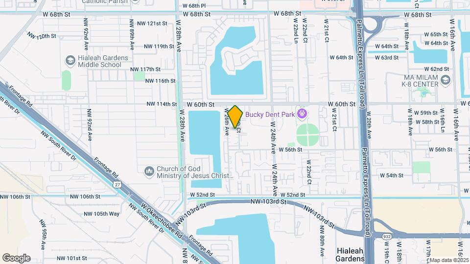 5760-5764 W 25th Ct Map and Location Details