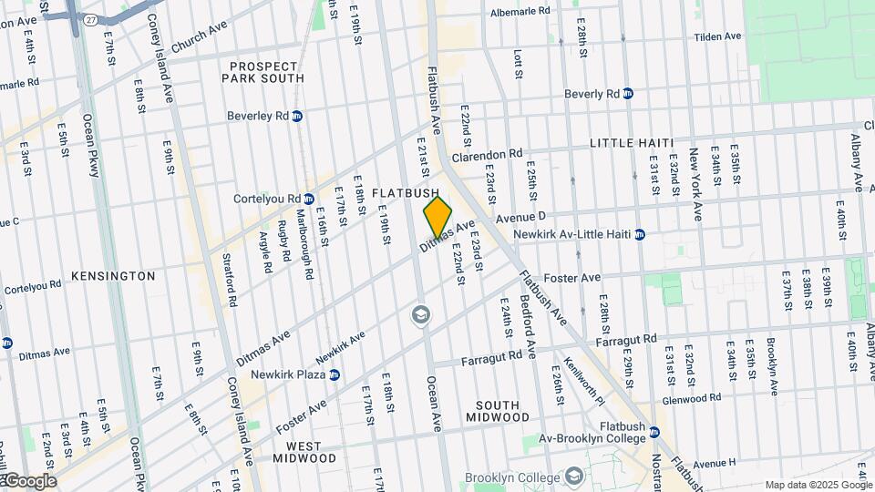 585 E 21st St Map and Location Details
