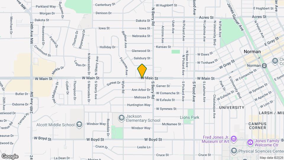 1303 Sunset Dr Mapa y Detalles de la Ubicación