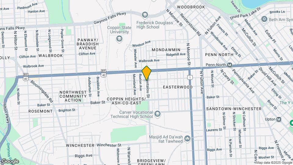 1728 N Bentalou St Map and Location Details