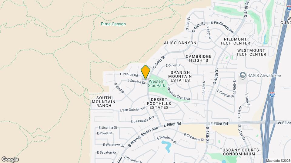 4390 E Sunrise Dr Map and Location Details