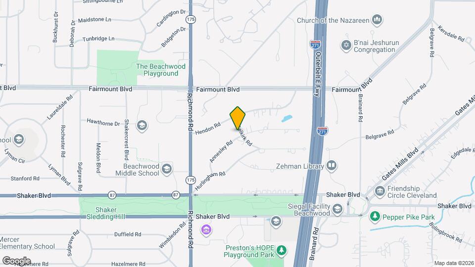 26201 Annesley Rd Map and Location Details