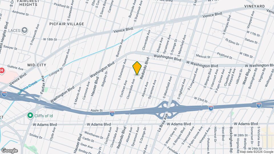 2134 Cloverdale Ave Mapa y Detalles de la Ubicación