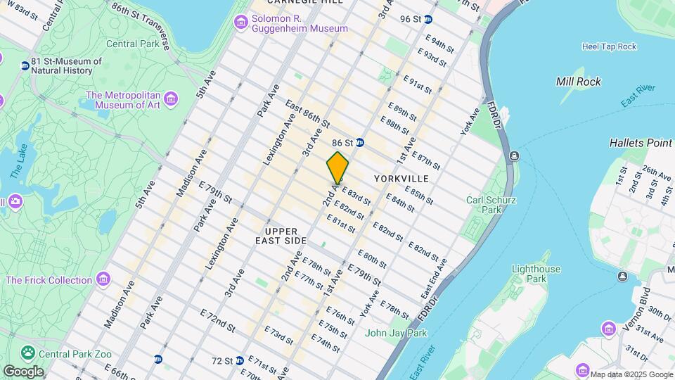 1596 Second Ave Map and Location Details