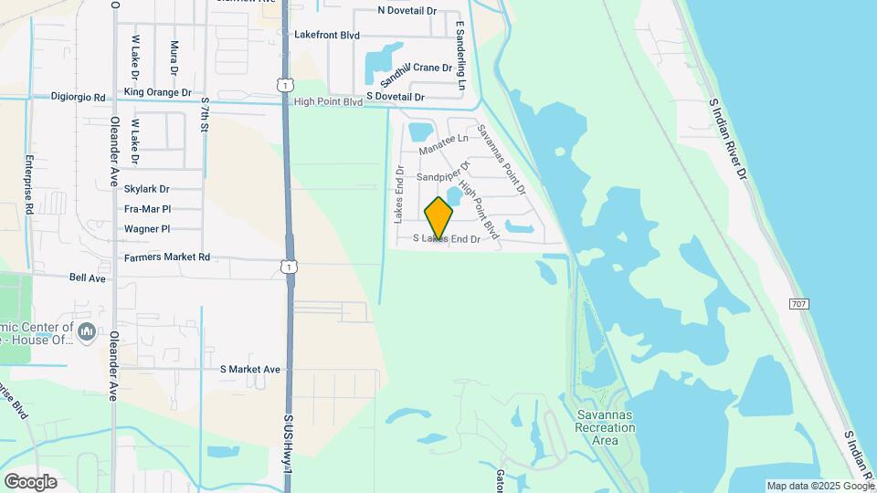1209 S Lakes End Dr Map and Location Details