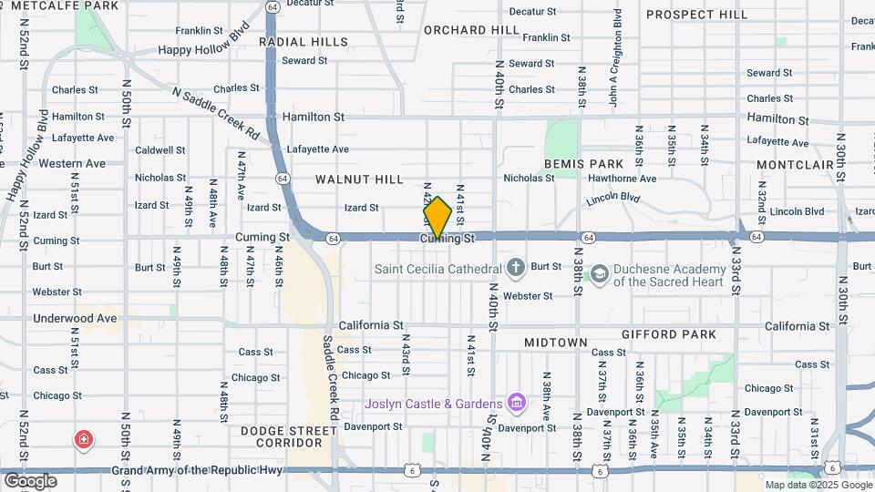 4157 Cuming St Map and Location Details