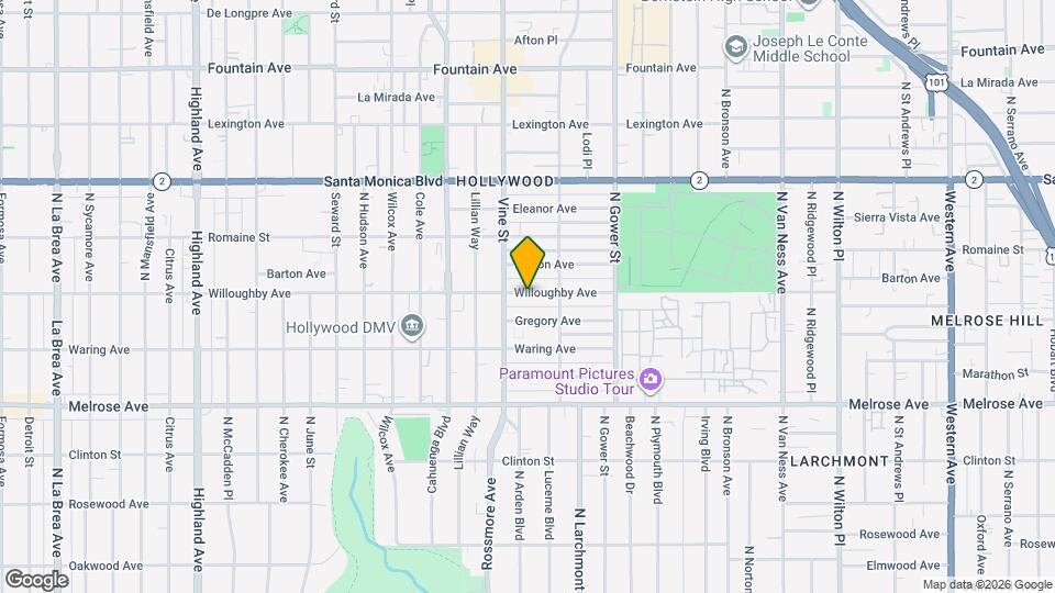 5934 Willoughby Ave Map and Location Details