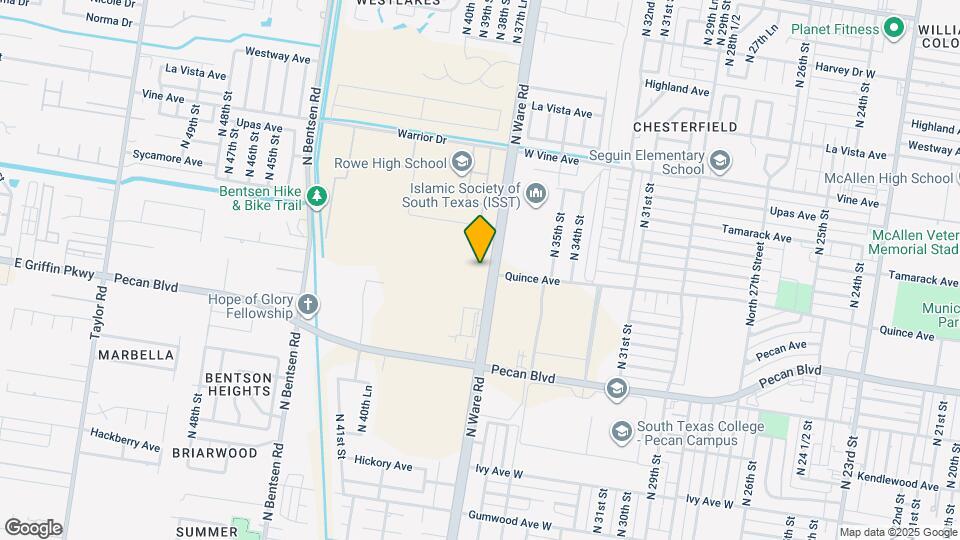 1701 N Ware Rd Map and Location Details
