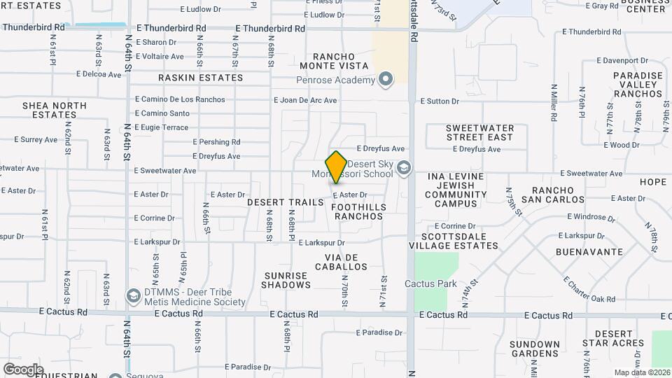 7002 E Aster Dr Map and Location Details