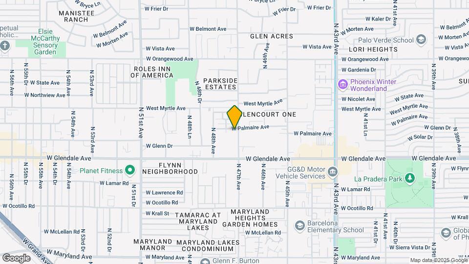 4711 W Palmaire Ave Map and Location Details