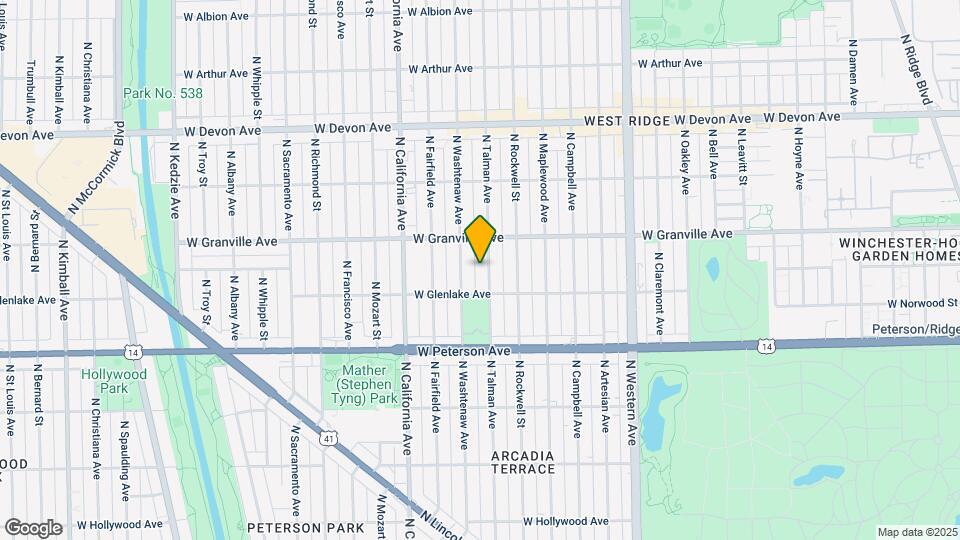 6124 N Talman Ave Map and Location Details