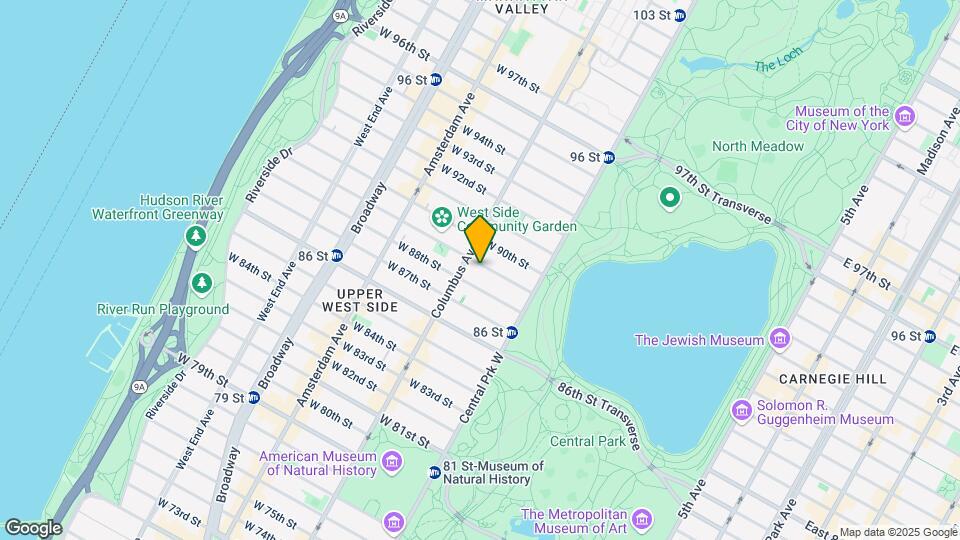 64 W 89th St Map and Location Details