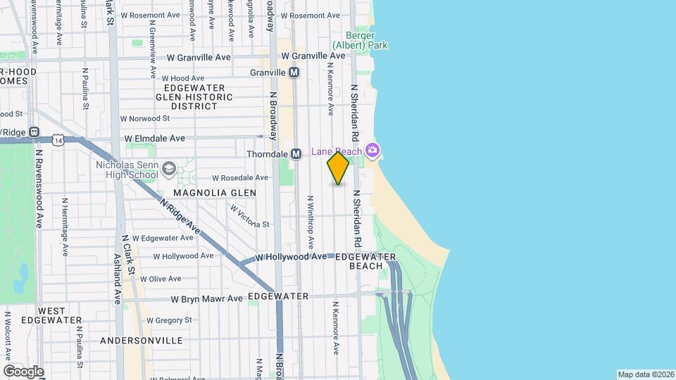 5847 N Kenmore Ave, Unit 1 Map and Location Details