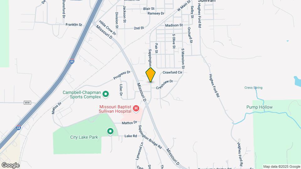 589 Sappington Bridge Rd Map and Location Details
