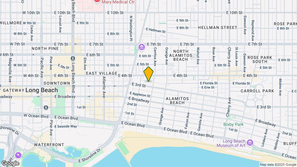 1049 E 3rd St Mapa y Detalles de la Ubicación