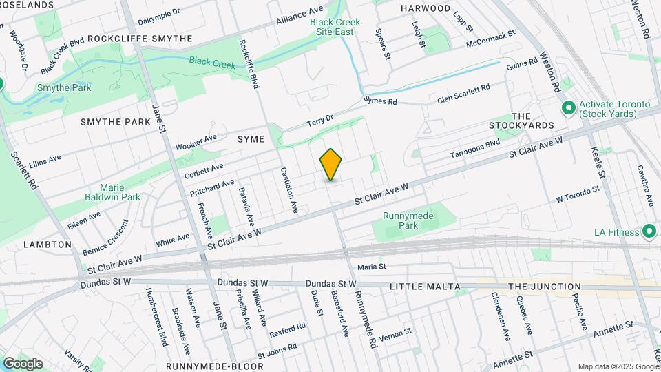 841 Runnymede Rd Map and Location Details