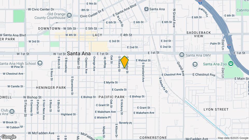 620 E Pine St Map and Location Details