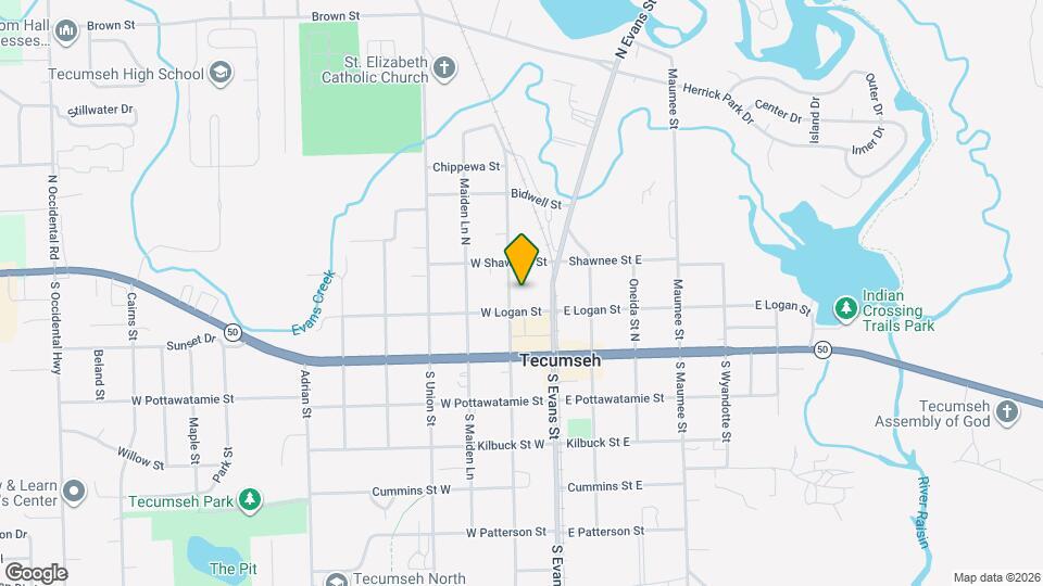 206 N Pearl St Map and Location Details