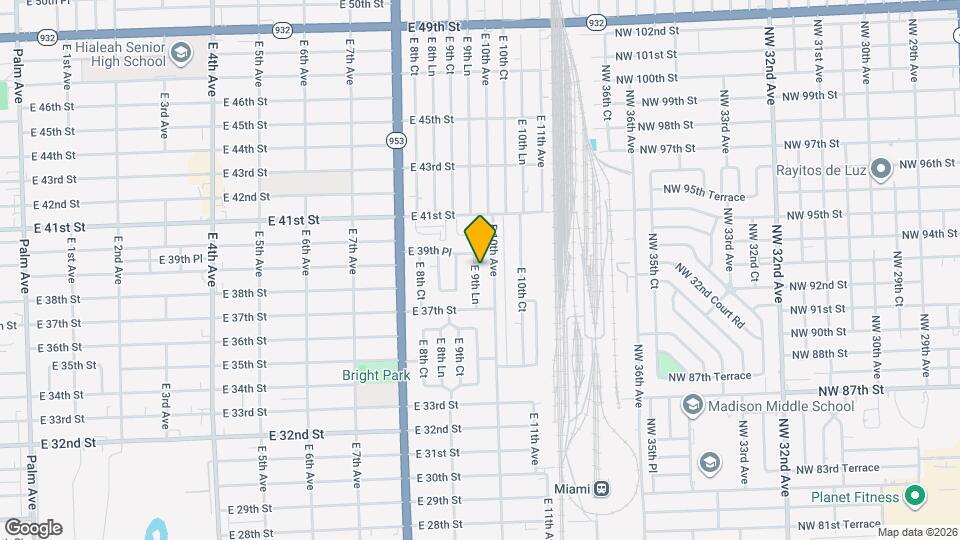 3881 E 9th Ln Mapa y Detalles de la Ubicación
