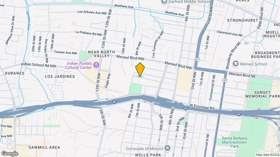 820 Apache Ave NW, Unit A Map and Location Details