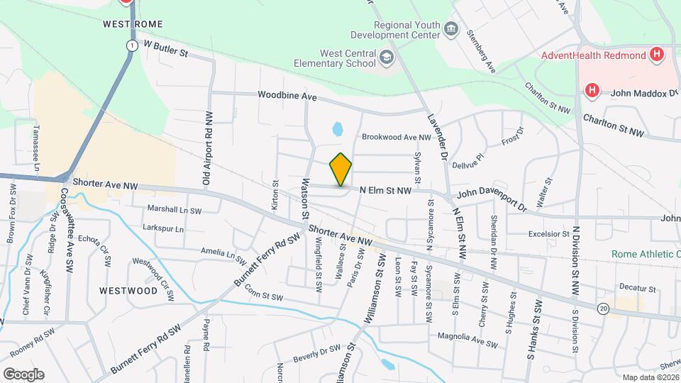 403 N Elm St NW Map and Location Details