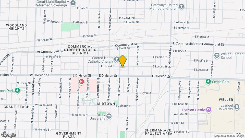 710 E Locust St Map and Location Details