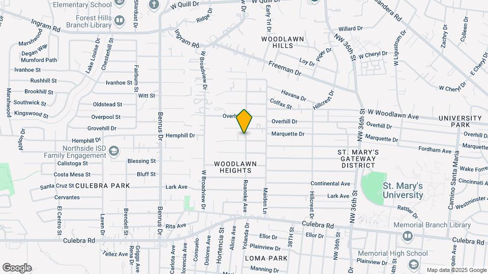 401 Riverdale Dr Mapa y Detalles de la Ubicación
