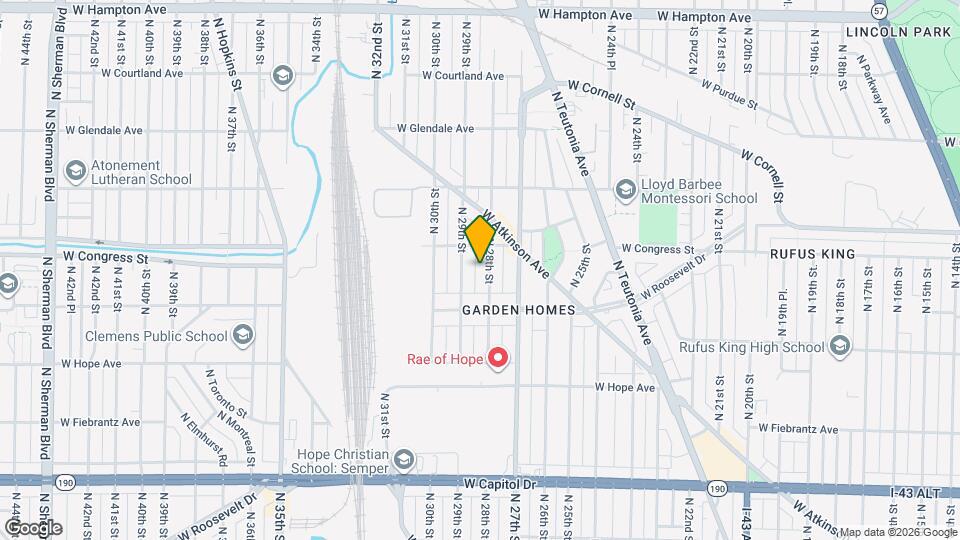 4355-4357 N 28th St Map and Location Details