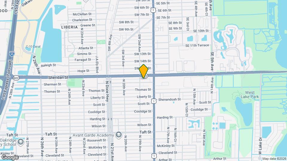 1845 Sherman St Map and Location Details