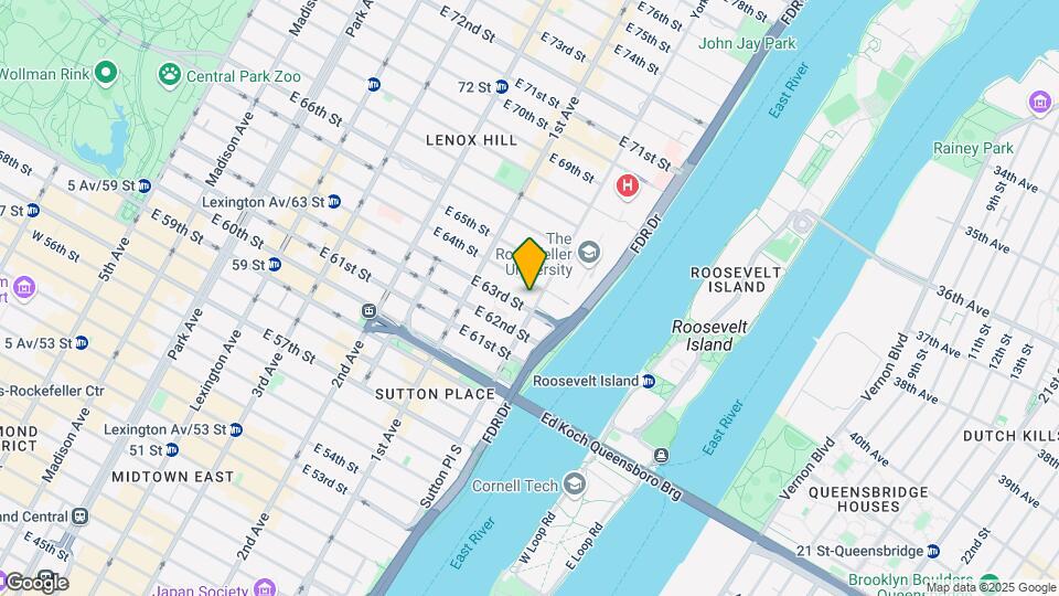 435 E 63rd St Mapa y Detalles de la Ubicación