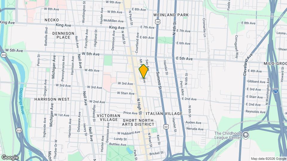 1073 Mt Pleasant Ave Map and Location Details