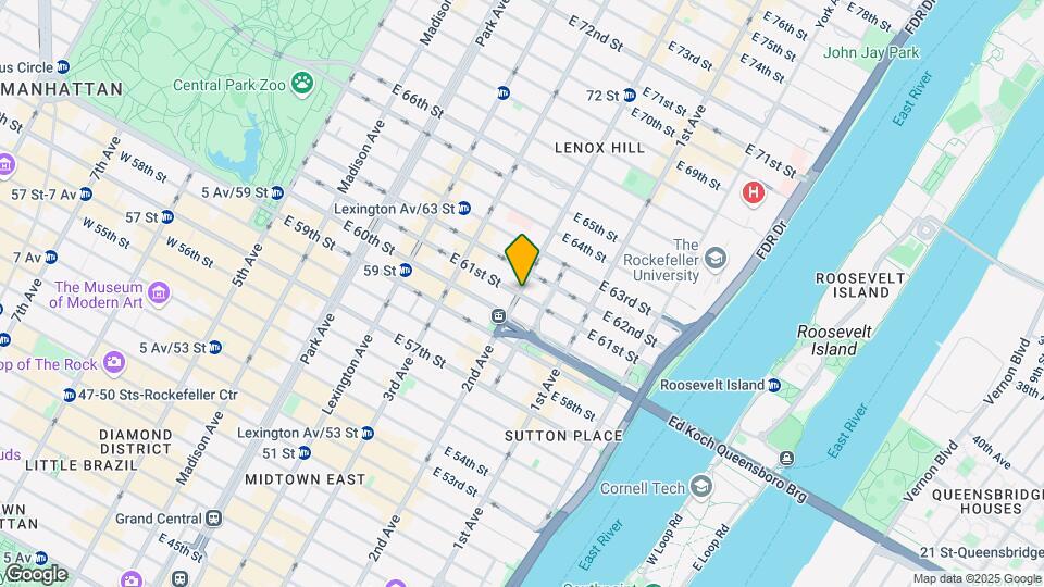 301 E 61st St Map and Location Details