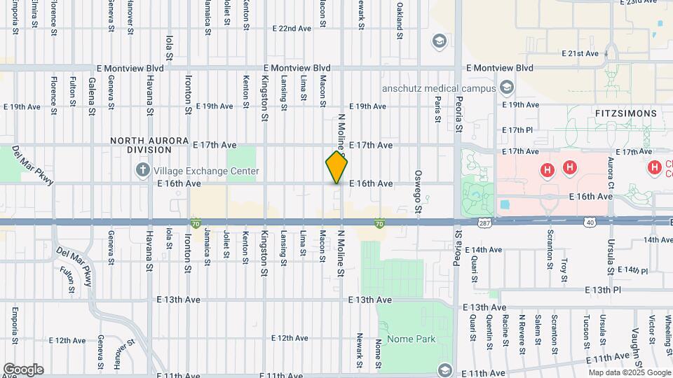 1585 Moline St Map and Location Details