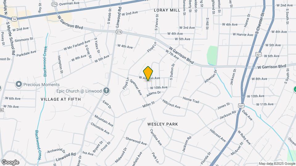 106 S Elm St Map and Location Details