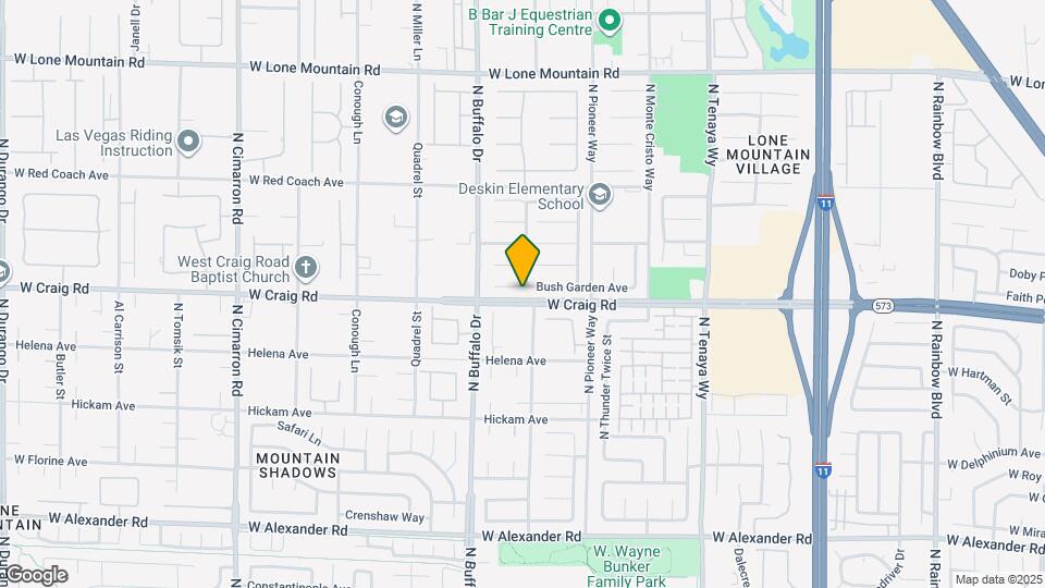 7501 Bush Garden Ave Map and Location Details