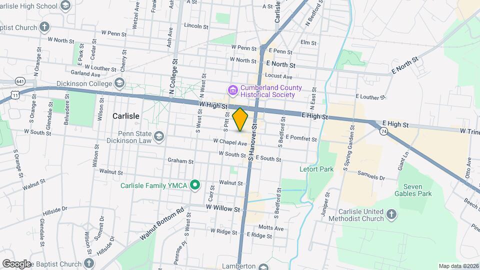 36 W Pomfret St Map and Location Details