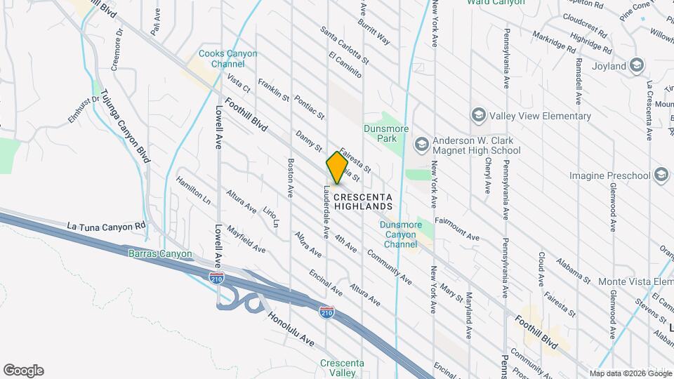 3640 Foothill Blvd, Unit B Map and Location Details