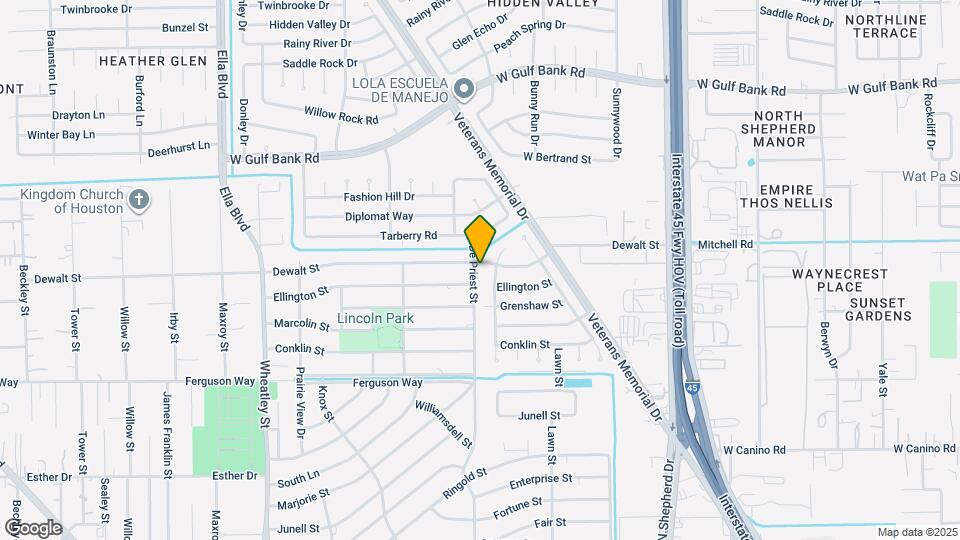 8910 De Priest St Map and Location Details