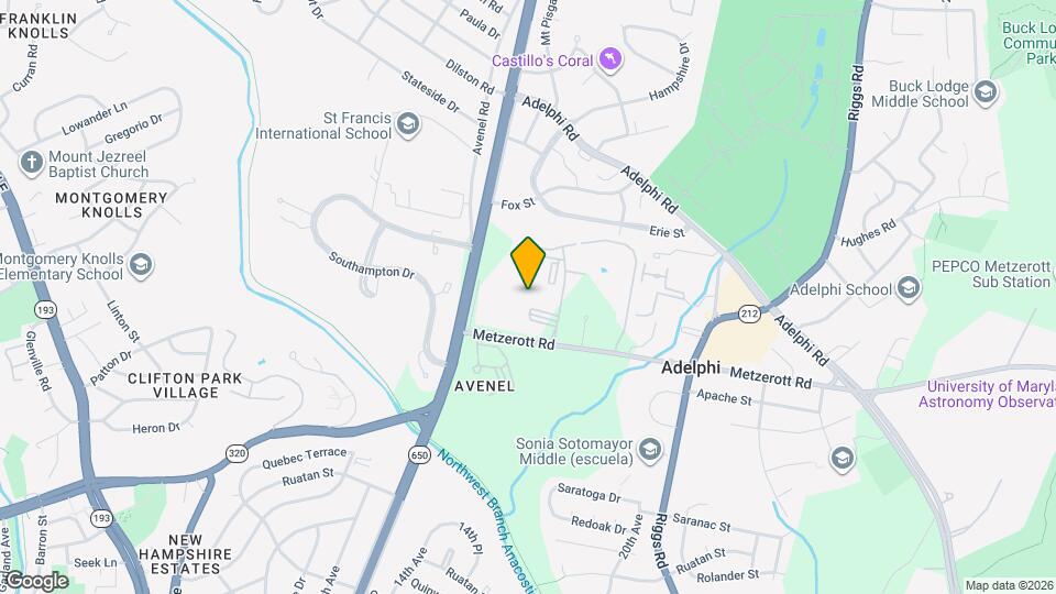 1804 Metzerott Rd Map and Location Details