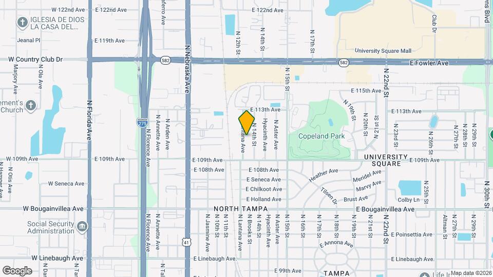 10917 N Lantana Ave Map and Location Details